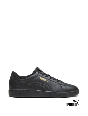 Чоловічі кеди PUMA Smash 3.0 L Sneakers зі штучної шкіри чорні - фото 1 - Miraton