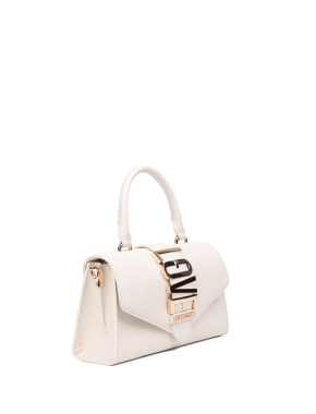 Жіноча сумка леді лайк Love Moschino з екошкіри молочного кольору - фото 2 - Miraton
