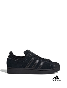 Чоловічі кеди Adidas Superstar II замшеві чорні - фото  - Miraton