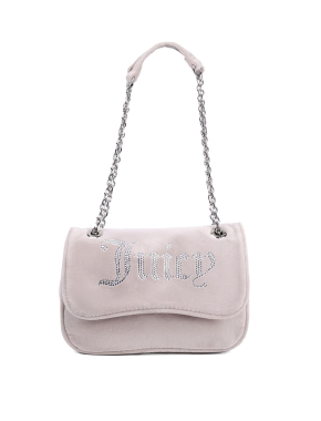 Жіноча сумка крос-боді Juicy Couture тканинна бежева - фото 1 - Miraton
