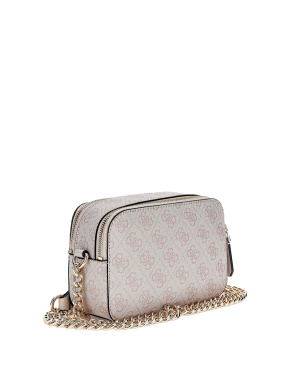 Женская сумка camera bag Guess из экокожи молочного цвета - фото 2 - Miraton