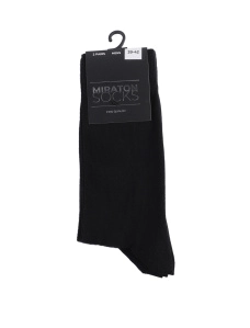 Чоловічі шкарпетки високі MIRATON бавовняні чорні - фото  - Miraton