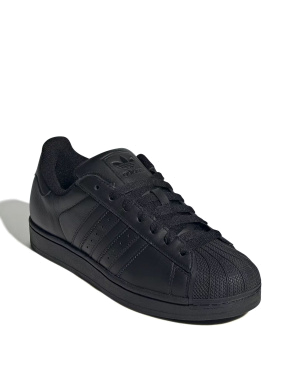 Жіночі кеди Adidas Superstar II шкіряні чорні - фото 3 - Miraton