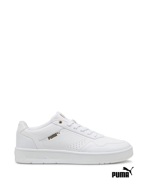Чоловічі кеди PUMA Court Classic Sneakers із штучної шкіри білі - фото 1 - Miraton