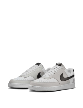 Мужские кеды Nike Court Vision Low кожаные серые - фото 4 - Miraton