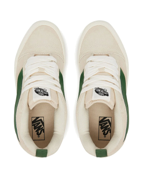 Женские кеды Vans Knu Skool кожаные бежевые - фото 4 - Miraton