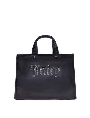 Жіноча сумка тоут Juicy Couture тканинна чорна - фото 1 - Miraton