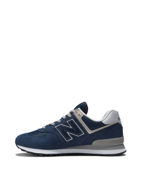 Чоловічі кросівки New Balance 574 замшеві сині - фото 2 - Miraton