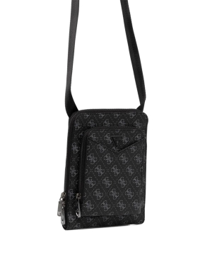 Чоловічі сумки крос-боді Guess з екошкіри чорна - фото 2 - Miraton
