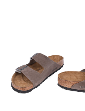 Чоловічі шльопанці BIRKENSTOCK Arizona замшеві коричневі - фото 2 - Miraton