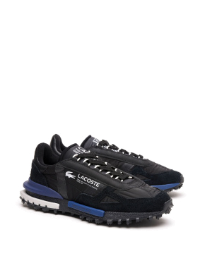 Чоловічі кросівки Lacoste Elite Active Sneakers чорні велюрові - фото 2 - Miraton