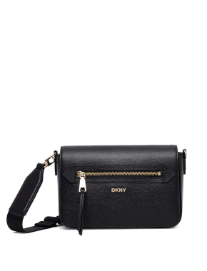 Женская сумка camera bag DKNY кожаная черная - фото 1 - Miraton