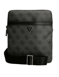 Чоловічі сумки месенджер Guess з екошкіри чорна - фото  - Miraton