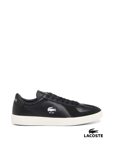 Чоловічі кеди Lacoste шкіряні чорні фото 1
