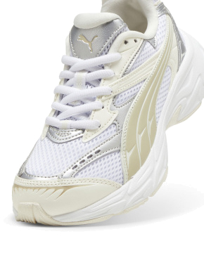 Жіночі кросівки PUMA Morphic Metallic зі штучної шкіри білі - фото 5 - Miraton