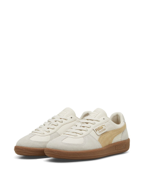 Жіночі кеди PUMA Palermo Lth Sneakers замшеві молочного кольору - фото 2 - Miraton
