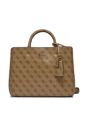 Жіноча сумка тоут Guess з екошкіри бежева - фото 1 - Miraton