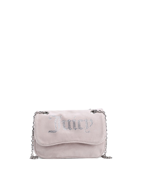 Жіноча сумка крос-боді Juicy Couture тканинна бежева - фото 6 - Miraton