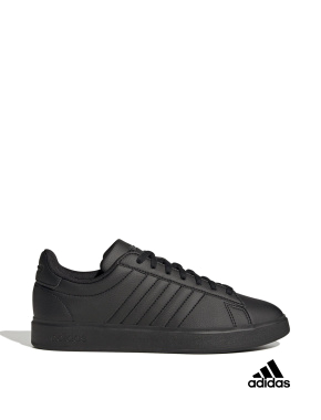 Чоловічі кеди Adidas Grand Court Cloudfoam Comfort з екошкіри чорні - фото 1 - Miraton