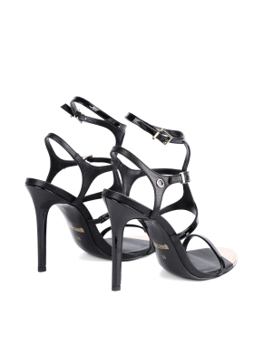 Женские босоножки Just Cavalli лаковые черные женские - фото 4 - Miraton