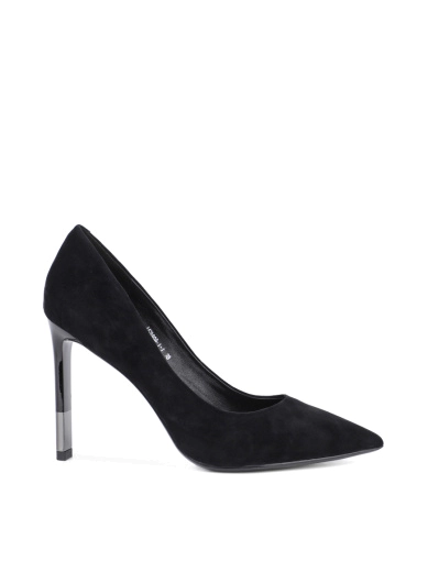 Женские туфли велюровые черные фото 1