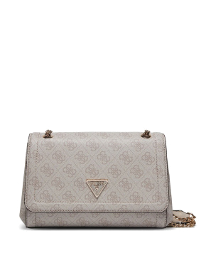 Жіноча сумка крос-боді Guess з екошкіри молочного кольору. - фото 1 - Miraton