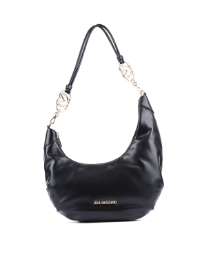 Женская сумка хобо Love Moschino из экокожи черная - фото  - Miraton