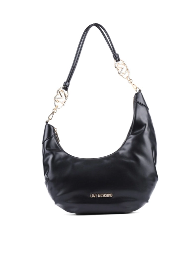 Женская сумка хобо Love Moschino из экокожи черная фото 1