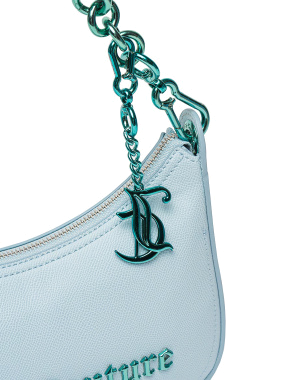 Жіноча сумка хобо Juicy Couture з екошкіри блакитна - фото 2 - Miraton