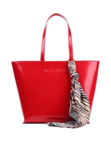 Женская сумка тоут Just Cavalli из экокожи красная - фото  - Miraton