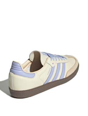 Женские кеды Adidas Samba OG кожаные молочного цвета - фото 3 - Miraton