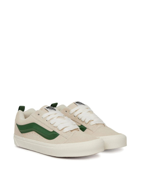 Женские кеды Vans Knu Skool кожаные бежевые - фото 2 - Miraton