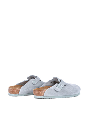 Жіночі сліпери BIRKENSTOCK Boston замшеві сірі - фото 4 - Miraton