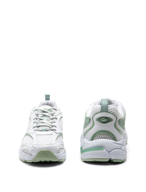 Женские кроссовки Lacoste кожаные белые - фото 5 - Miraton