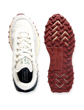 Мужские кроссовки Lacoste велюровые белые - фото 4 - Miraton