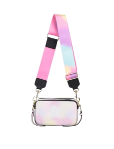 Сумка MIRATON Camera Bag из экокожи разноцветная с декорированным ремнем - фото  - Miraton
