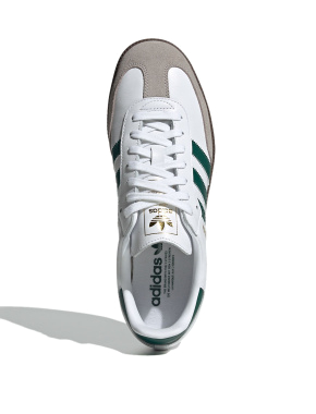 Мужские кеды Adidas Samba кожаные белые - фото 5 - Miraton