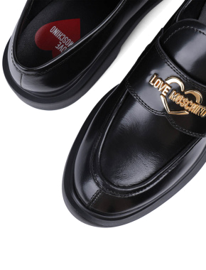 Жіночі туфлі Love Moschino шкіряні чорні - фото 6 - Miraton