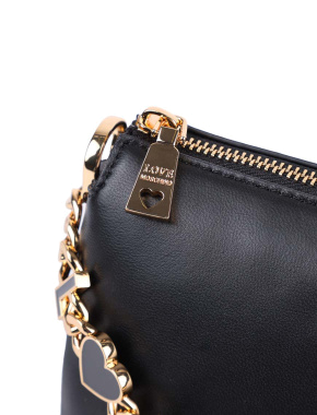 Жіноча сумка через плече Love Moschino з екошкіри чорна - фото 4 - Miraton