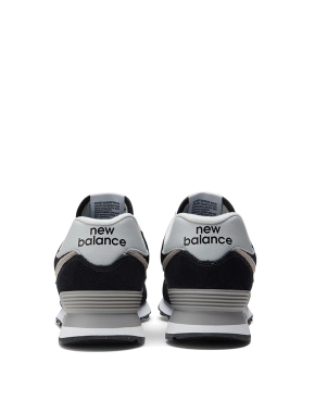 Чоловічі кросівки New Balance 574 замшеві чорні - фото 3 - Miraton