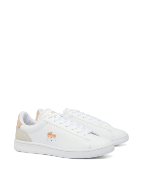 Жіночі кеди Lacoste CARNABY шкіряні білі - фото 2 - Miraton