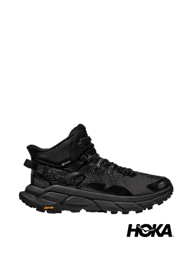 Чоловічі черевики Hoka One Trail Code GTX тканинні чорні з підкладкою з текстилю фото 1
