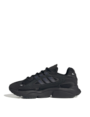 Жіночі кросівки Adidas OZMILLEN з екошкіри чорні - фото 2 - Miraton