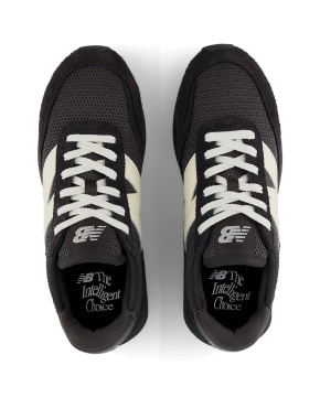 Чоловічі кросівки New Balance 370 замшеві чорні - фото 4 - Miraton