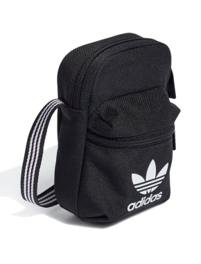 Мужская сумка мессенджер Adidas тканевая черная с логотипом - фото 3 - Miraton