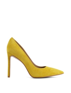Жіночі туфлі човники велюрові жовті - фото  - Miraton