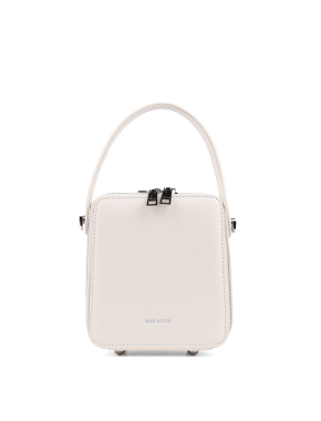 Жіноча сумка camera bag MIRATON шкіряна молочного кольору - фото 1 - Miraton