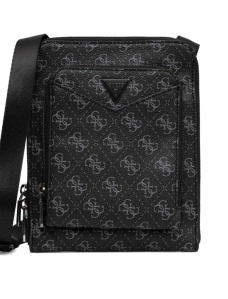 Чоловічі сумки крос-боді Guess з екошкіри чорна - фото  - Miraton