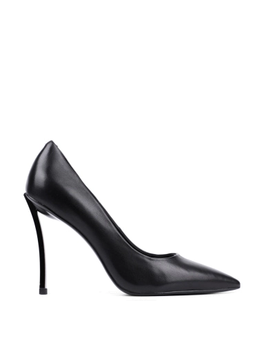 Жіночі туфлі човники MIRATON шкіряні чорні фото 1