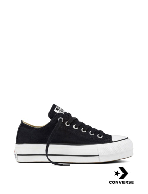 Жіночі кеди Converse Chuck Taylor All Star Lift Platform тканинні чорні - фото 1 - Miraton